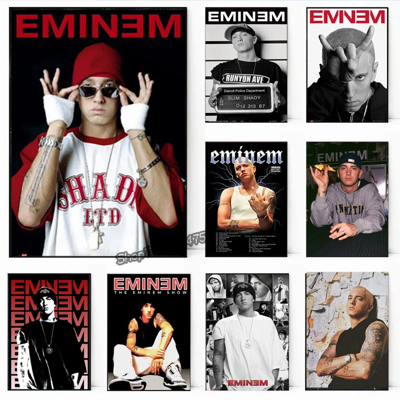 Super Rapper Eminems Posters Great Rap Singer Canvas Paint