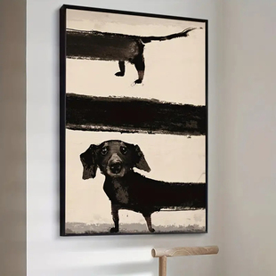 Dog Art Poster Retro Funny Dachshund Sausagedog Animal Cute
