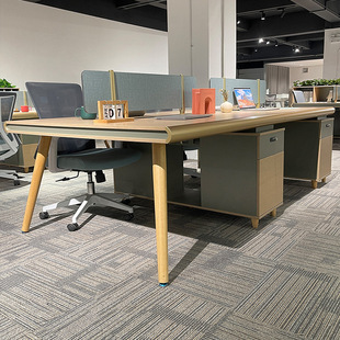 跨境专供 大厂供应 高端轻奢职员办公桌椅组合简约现代办公室桌子