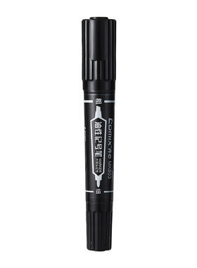 齐心记号笔 MK803 黑色2.0mm/6.0mm大双头记号笔