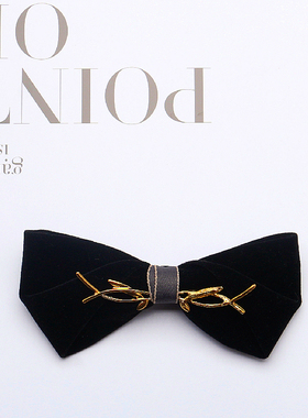 高档男士蝴蝶结领结男结婚新郎伴郎西装衬衫兄弟团黑色英伦拍照