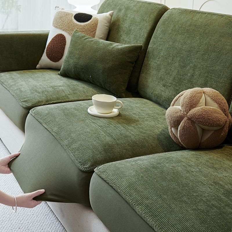 沙发套罩灯芯绒纯色坐垫可拿起