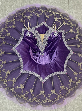 高质量芭蕾tutu深紫色演出服国际比赛芭蕾舞蓝鸟艺考表演比赛裙