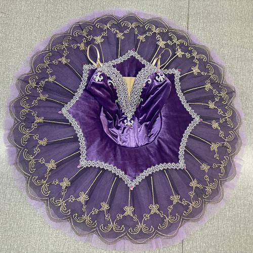 高质量芭蕾tutu深紫色演出服国际比赛芭蕾舞蓝鸟艺考表演比赛裙