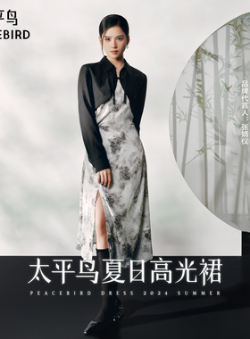 张婧仪同款太平鸟女装烟雨淮竹中式连衣裙夏国风裙子A1FAE2429