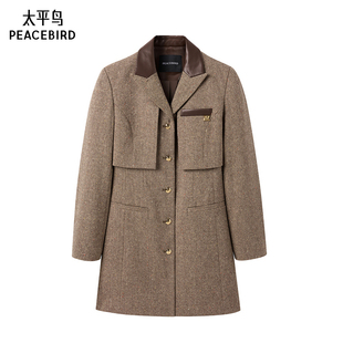 假两件西装 款 连衣裙A1FAE3462 2024秋季 太平鸟女装