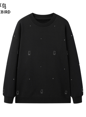 太平鸟年冬季款廓形圆领针织衫A3CRE4375*