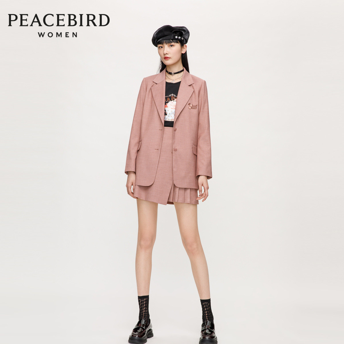 【商场同款】太平鸟2020秋季新款时尚百搭西装A1BAA3320