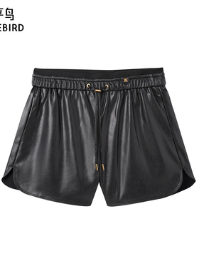 太平鸟女装年秋冬款品质PU短裤A1GCE4178