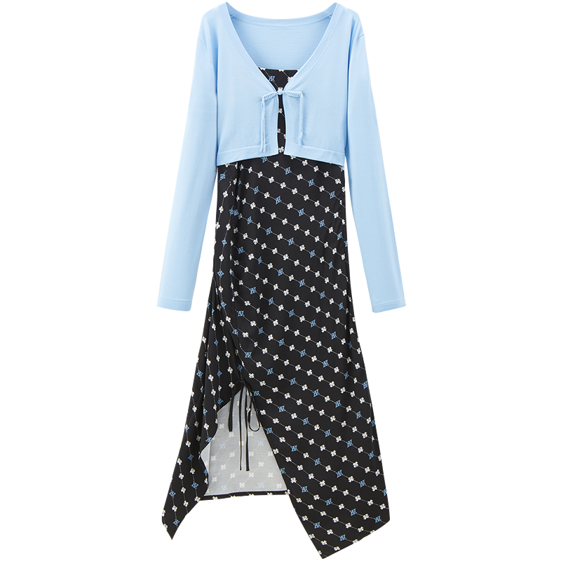 【张婧仪同款】太平鸟女装2025春款两件套吊带连衣裙A1FAE3258