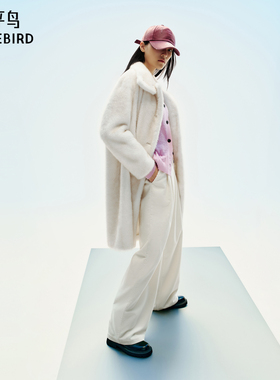 【商场同款】太平鸟仿狐狸毛裘皮立体廓形显瘦外套女A3AEF4602