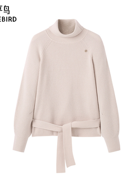 太平鸟年冬季款优雅高领毛套衫A1EBE4360*