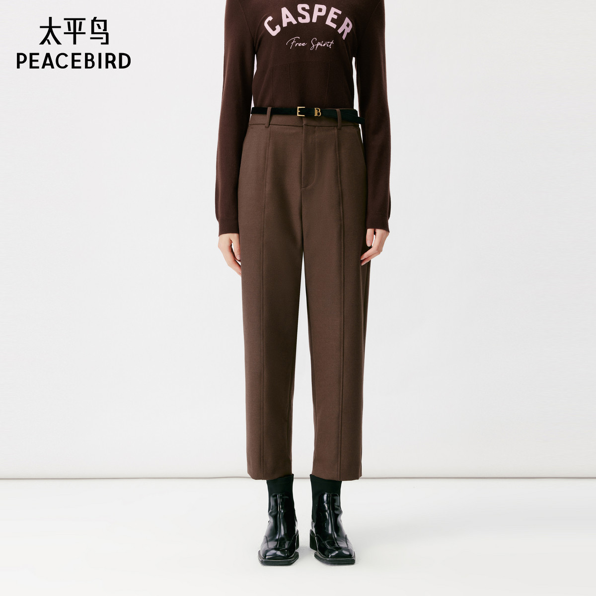 太平鸟年秋季款品质哈伦裤休闲裤A1GBD4469