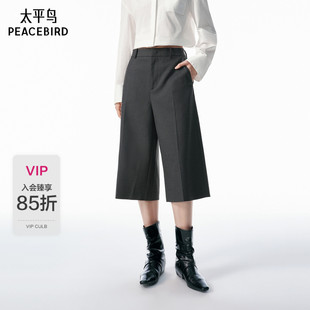 商场同款 休闲裤 太平鸟2026年春季 阔腿七分西装 A1GBG1136 新款