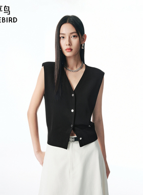 【商场同款】太平鸟25秋季新款V领背心通勤开衫可内搭女A1EFF3118