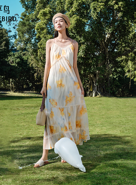 【商场同款】太平鸟女装2025夏季新款轻透肌理连衣裙A1FAF2542