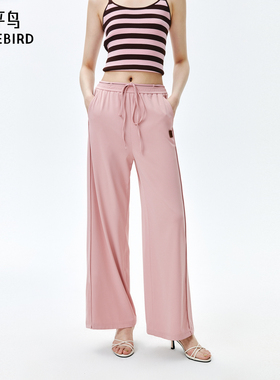 太平鸟女装年春季款阔腿针织裤A1GBE1517