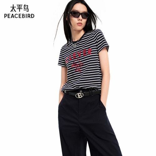【商场同款】太平鸟女装2025年夏季新款高街短袖T恤A3CNF2644