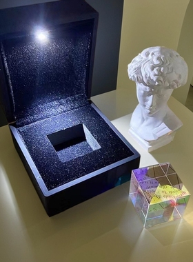 太阳捕手合色棱镜光之立方七彩折射电镀桌面摆件阳光女生日礼物