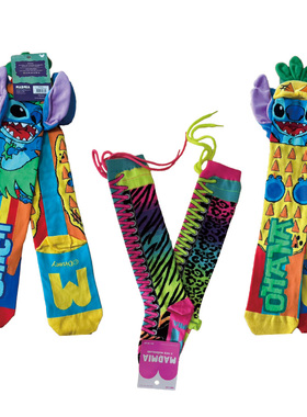 正品澳洲网红MADMIA袜子菠萝头史迪奇3D立体长筒袜童袜亲子袜AB款