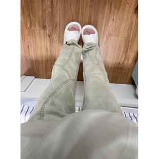 2025年潮牌牛仔裤子男士新款韩版修身直筒时尚潮流宽松哈伦长裤子