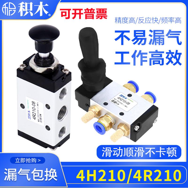 气动气缸开关手板阀3R/4R210一08 3H/4H210/310-08手动换向机械阀