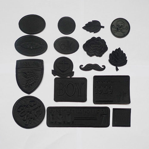 DIY黑色刺绣徽章牛仔裤子布贴