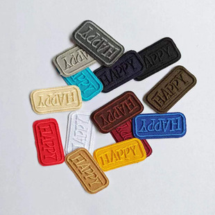 20个小号字母布贴HAPPY刺绣补丁贴衣服裤 饰修补破洞贴花 子纯色装