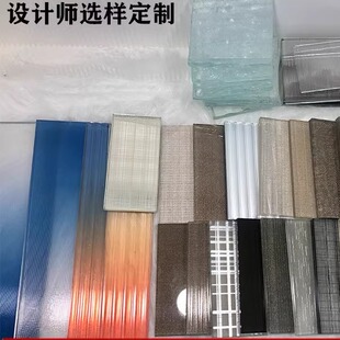 工厂直销定制夹丝玻璃入户隔断钢化艺术玻璃屏风酒店夹玻璃