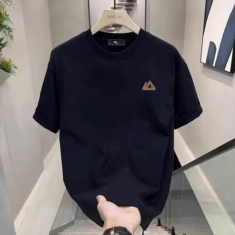 短袖男款爆款2025新款休闲时尚T恤夏季百搭男生衣服高级感上衣潮