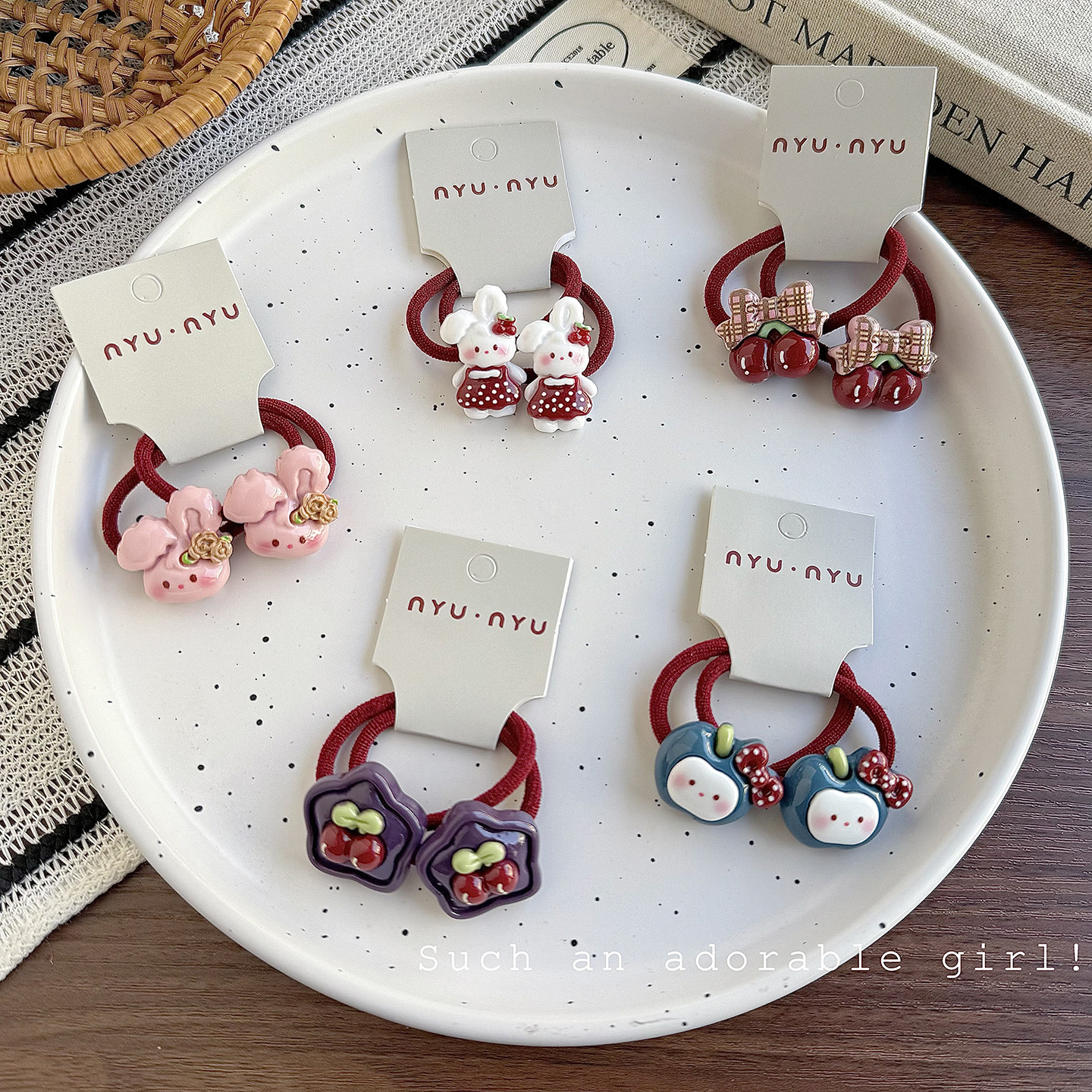 萌趣儿童发圈兔子樱桃头绳女童不伤发橡皮筋小女孩可爱扎发头饰新,童装/婴儿装/亲子装,发饰,淘宝优惠券,粉丝福利购,淘宝优惠卷