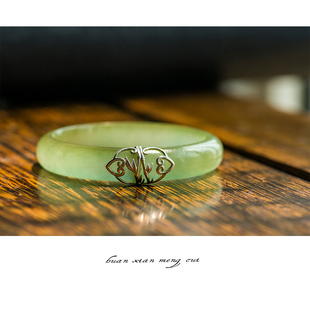 （鉴赏）925银镶嵌玛瑙竹节手镯断镯维修古风窗花复古风原创设计