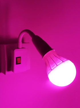 粉紫色led节能灯泡E27螺口情趣调情灯足浴卧室床头照明氛围小夜灯