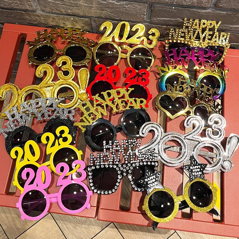 圣诞眼镜2026跨年数字新年眼镜元旦年会公司聚会派对搞对表演道具