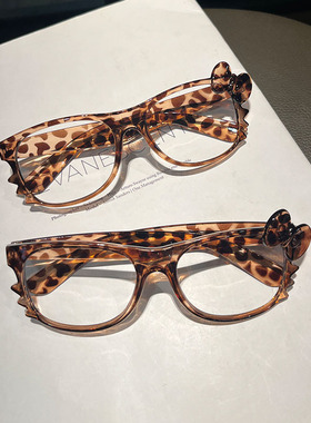 可爱日系KT猫玳瑁色眼镜框