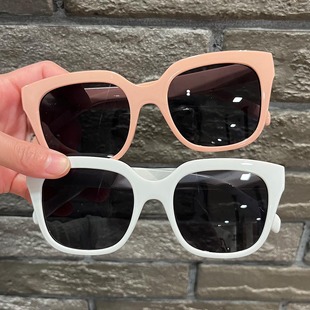 方形嫩粉色墨镜女高级感ins网红太阳镜2022新太阳眼镜潮大框显瘦