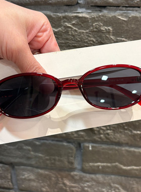 小框米钉椭圆墨镜欧美复古ins太阳镜个性跨境简约街拍平光镜潮女