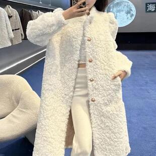 长款羊羔毛外套女2025冬季新款水貂绒仿皮草毛毛皮毛一体大衣宽松