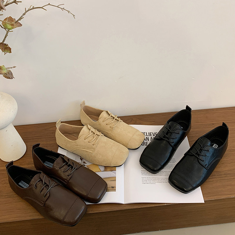 英伦复古绑带小皮鞋黑色平底玛丽珍鞋2026春夏新款软底方头豆豆鞋,女鞋,玛丽珍鞋,淘宝优惠券,粉丝福利购,淘宝优惠卷