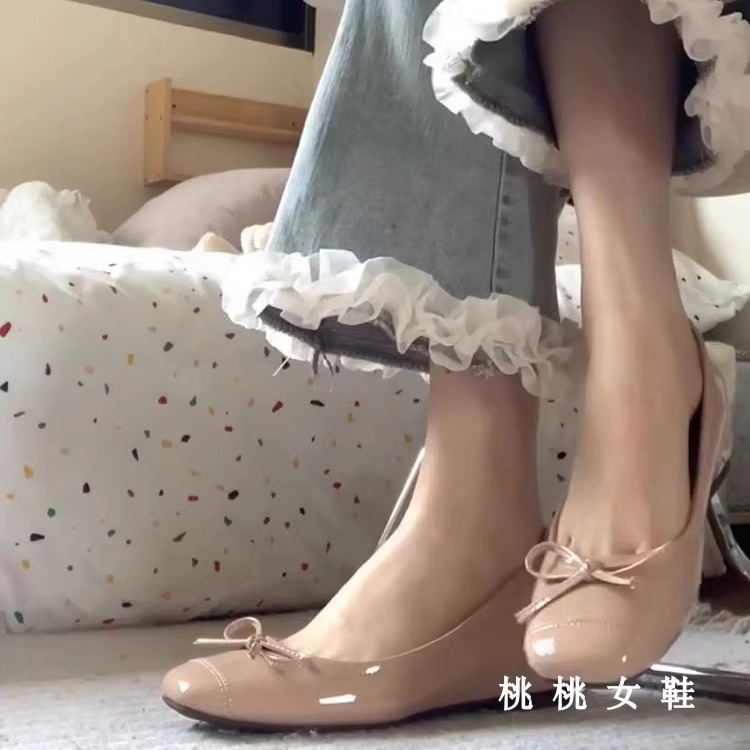 法式裸色单鞋女2025新款芭蕾舞鞋