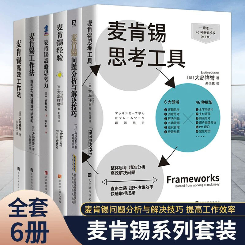 全6册】正版包邮现货 麦肯锡思考工具+问题分析+经验+战略思考力+麦肯锡工作法+ 麦肯高效工作书籍 企业管理战略营销 团队图片