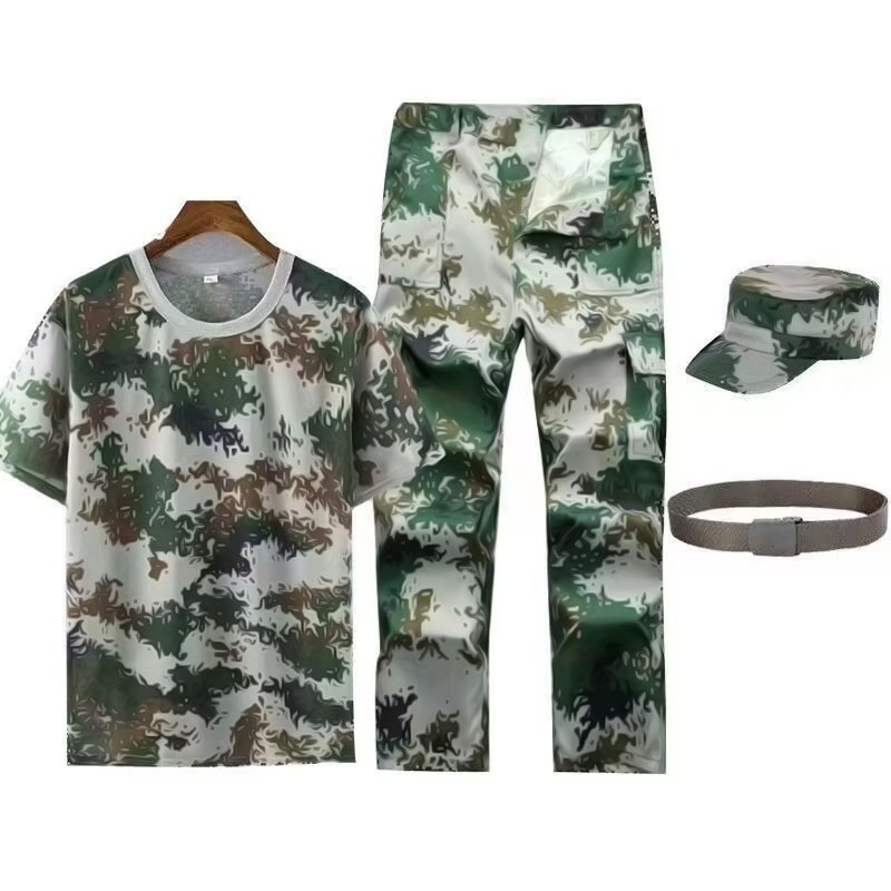 定南中学军训服套装纯棉迷彩服