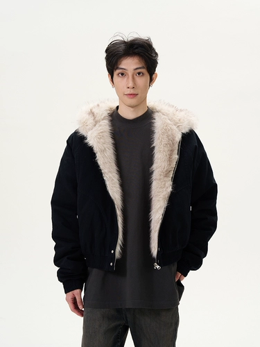 Ретро мужская куртка, дизайнерский пуховик, в американском стиле, тренд сезона