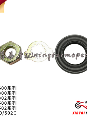 钱江摩托车黄龙BJ600GS/300/500/502/502C输出轴链轮锁紧螺母油封