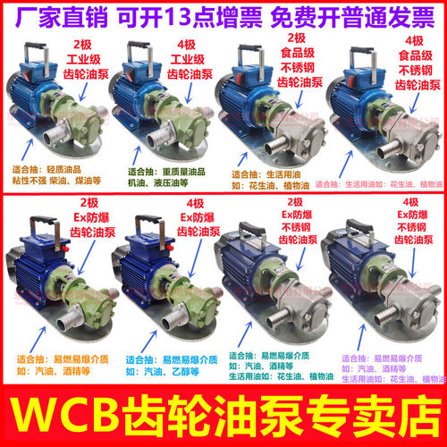 高粘度wcb手提便捷式齿轮油泵