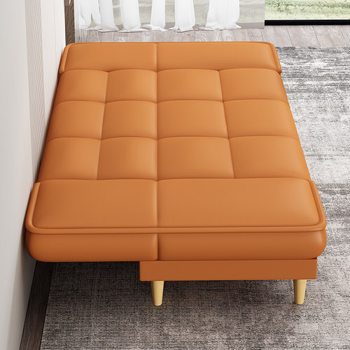 猫爪皮沙发办公室接待小沙发会客接待折叠床沙发三人位理发店发廊