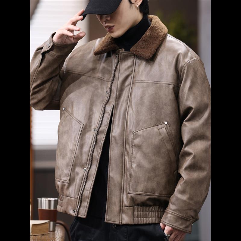 羽绒皮衣男冬季90白鸭保暖