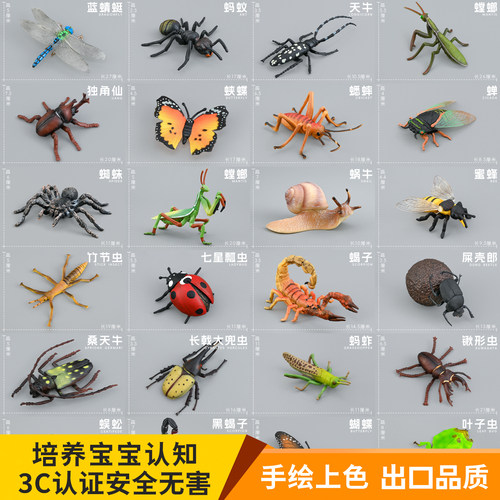 实心昆虫模型玩具儿童早教认知