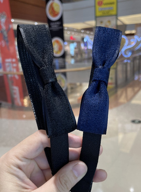 女成人女童百搭打结蝴蝶碎发神器粘头发贴魔术贴发带刘海贴软发箍