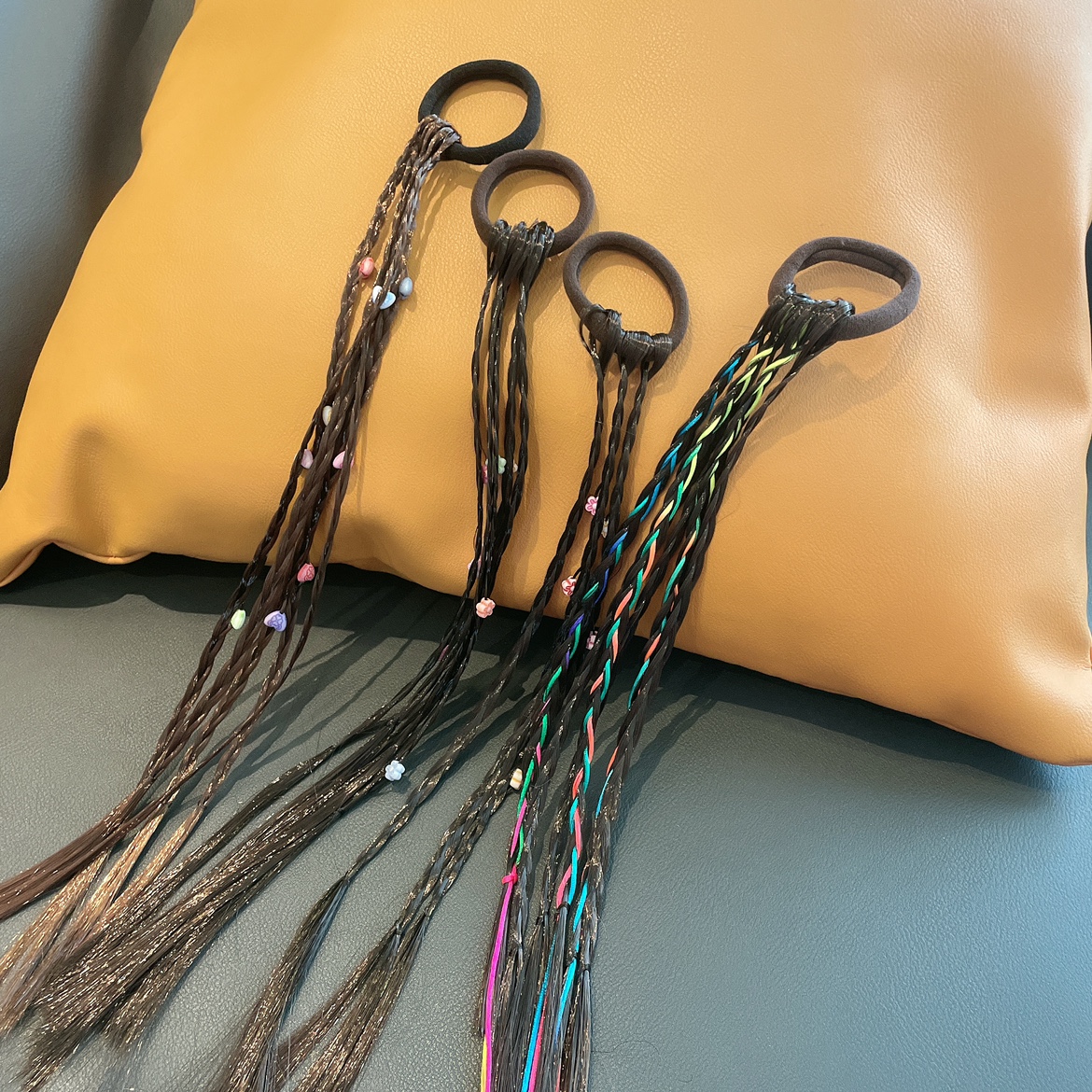 女童假发辫子儿童发绳头饰甜酷小女孩拳击辫高马尾头绳儿童编发绳